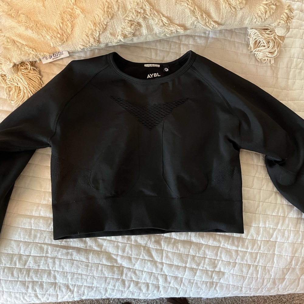 AYBL long sleeve slimming workout crop top